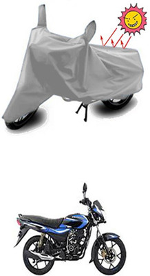 Auto Age Two Wheeler Cover for Bajaj(Platina 100 DTS-i, Silver)