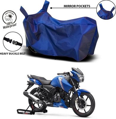 ANTHUB Waterproof Two Wheeler Cover for TVS(Apache RTR 160 4V, Blue)