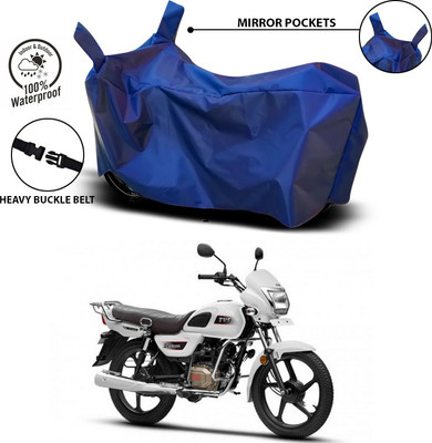 SEBONGO Waterproof Two Wheeler Cover for TVS(Radeon, Blue)