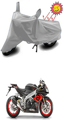 Auto Age Two Wheeler Cover for Aprilia(Silver)