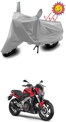 Auto Age Two Wheeler Cover for Bajaj(Silver)