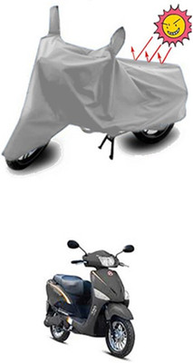 Auto Age Two Wheeler Cover for Hero(Electric Optima, Silver)
