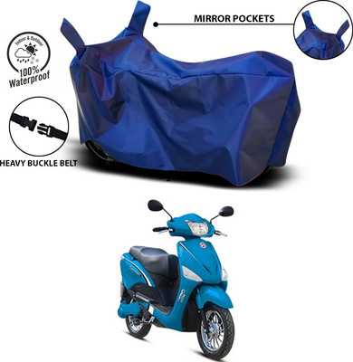 SEBONGO Waterproof Two Wheeler Cover for Hero(Electric Optima, Blue)