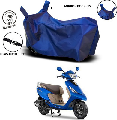 ANTHUB Waterproof Two Wheeler Cover for TVS(Zest, Blue)