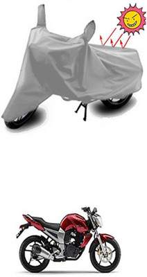Auto Age Two Wheeler Cover for Yamaha(FZ16, Silver)