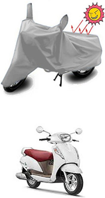 Auto Age Two Wheeler Cover for Suzuki(Silver)