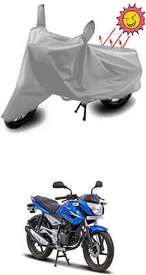 Auto Age Two Wheeler Cover for Bajaj(XCD 125cc, Silver)