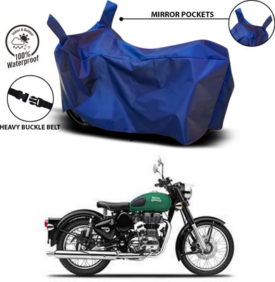 ANTHUB Waterproof Two Wheeler Cover for Royal Enfield(Classic 350, Blue)