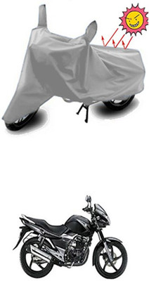 Auto Age Two Wheeler Cover for Suzuki(GS 150R, Silver)
