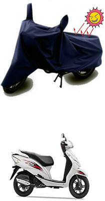 Auto Age Two Wheeler Cover for TVS(Wego, Blue)