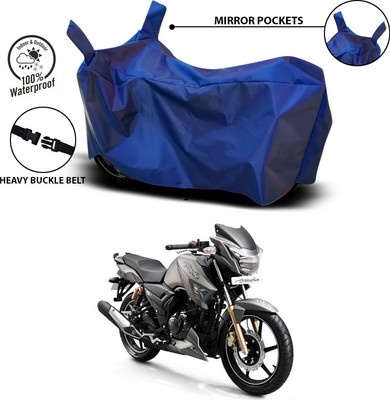 SEBONGO Waterproof Two Wheeler Cover for TVS(Apache RTR 180, Blue)