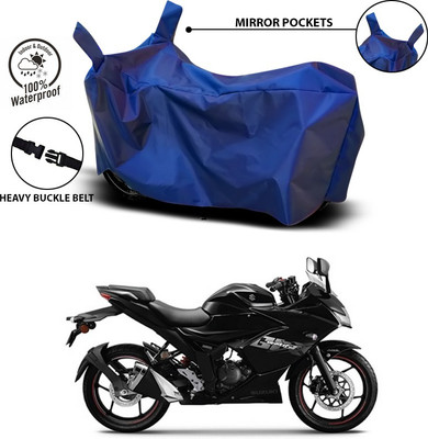 SEBONGO Waterproof Two Wheeler Cover for Suzuki(Gixxer SF, Blue)