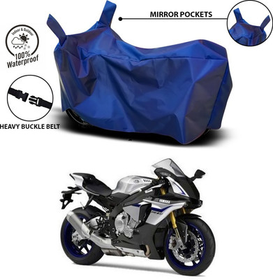 ANTHUB Waterproof Two Wheeler Cover for Yamaha(YZF R1M, Blue)