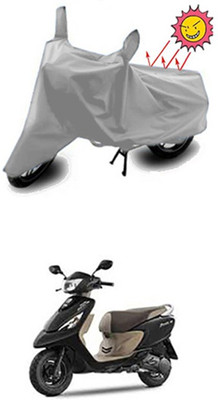Auto Age Two Wheeler Cover for TVS(Silver)