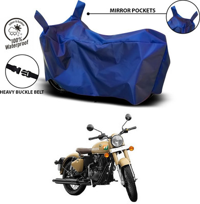 ANTHUB Waterproof Two Wheeler Cover for Royal Enfield(Bullet 350, Blue)