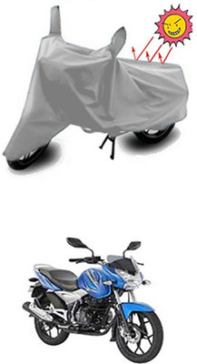 Auto Age Two Wheeler Cover for Bajaj(Discover 150 s, Silver)