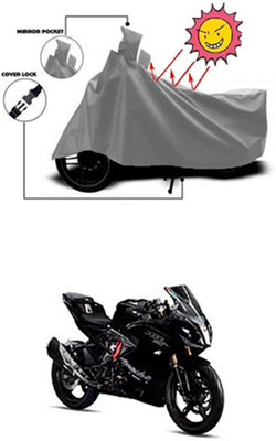 ZTech Two Wheeler Cover for TVS(Grey)
