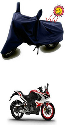 Auto Age Two Wheeler Cover for Bajaj(Pulsar RS 200, Blue)