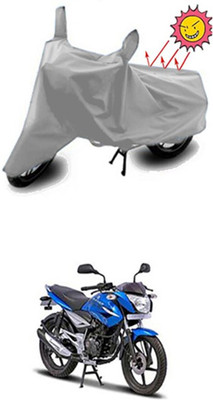 Auto Age Two Wheeler Cover for Bajaj(XCD 125cc, Silver)