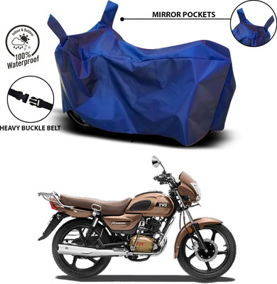 SEBONGO Waterproof Two Wheeler Cover for TVS(Radeon, Blue)