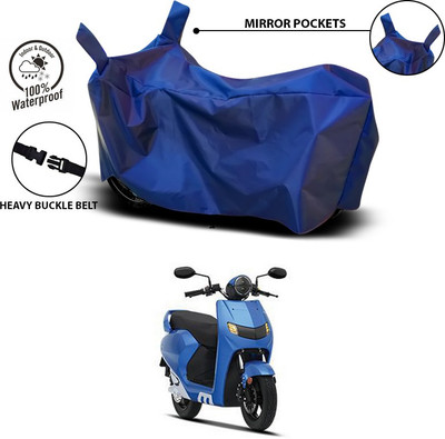 SEBONGO Waterproof Two Wheeler Cover for 22Motors(Flow, Blue)