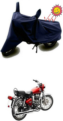 Auto Age Two Wheeler Cover for Royal Enfield(Blue)