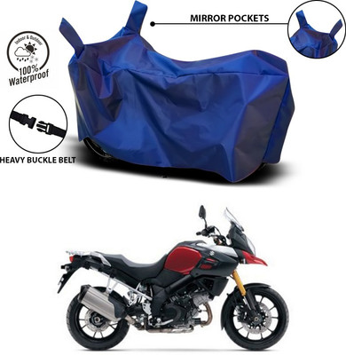 ANTHUB Waterproof Two Wheeler Cover for Suzuki(V Strom 1000, Blue)