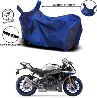 ANTHUB Waterproof Two Wheeler Cover for Yamaha(YZF R1M, Blue)