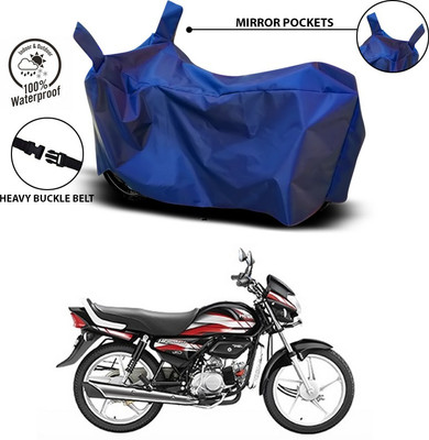 ANTHUB Waterproof Two Wheeler Cover for Hero(HF Deluxe, Blue)