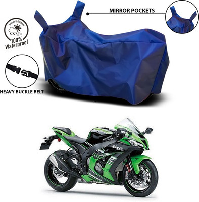 SEBONGO Waterproof Two Wheeler Cover for Kawasaki(Ninja ZX 10R, Blue)