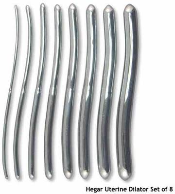 Agarwals Hegar Dilators Set Of 8 S/S Non Magnetic Vaginal Dilator