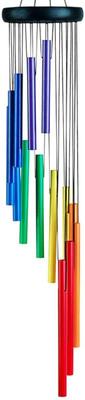 PARADIGM pictures 14 pipe Rainbow windchime with good sound-unique home decor items Aluminium Windchime(24 inch, Multicolor)