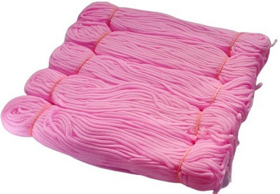 PUSHPA CREATION Baby Pink Colour 4mm soft Macrame Cord set of 5 bundels 50 mtr each bundels total 250 mtr. For DIY Macrame