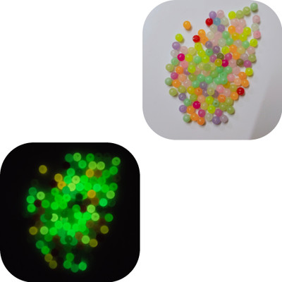 JASH GLOW IN THE DARK BEADS Mixed Colours Beads(Small) 50gm