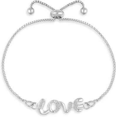VSHINE FASHION JEWELLERY Alloy, Brass Cubic Zirconia Rhodium Bracelet