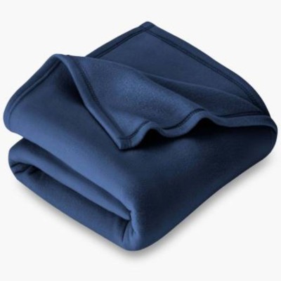 Supreme Home Collective Solid Single Fleece Blanket(Polyester, Blue)