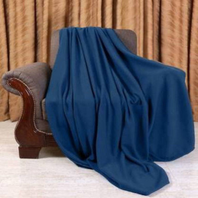 Supreme Home Collective Solid Single Fleece Blanket for  AC Room(Polyester, Blue)