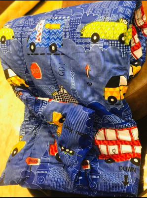 SF SHAKUMBHARI FAB Printed Single Quilt for  Heavy Winter(Cotton, Dark Blue)