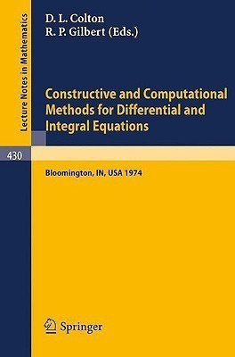 Constructive and Computational Methods for Differential and Integral Equations(English, Paperback, unknown)