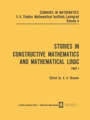 Studies in Constructive Mathematics and Mathematical Logic(English, Paperback, unknown)