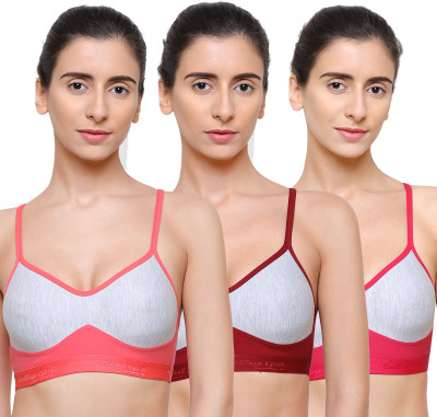 COLLEGE GIRL Women Sports Non Padded Bra(Red, Maroon, Pink)