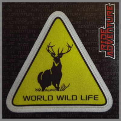 Ride Adventure Sticker & Decal for Car & Bike(Multicolor)