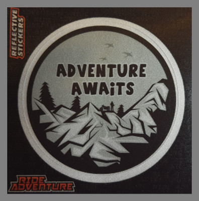 Ride Adventure Sticker & Decal for Car & Bike(Multicolor)