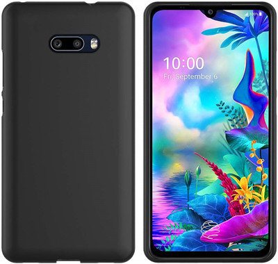 NEXZONE Back Cover for LG G8X THINQ(Black, Grip Case, Silicon, Pack of: 1)