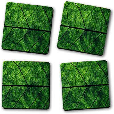 ARTBUG Square Wood Coaster Set(Pack of 4)