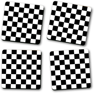 ARTBUG Square Wood Coaster Set(Pack of 4)