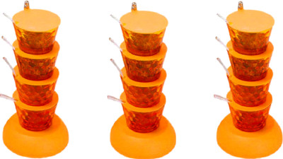 PL SKY Plastic Pickle Jar  - 800 ml(Pack of 3, Orange)