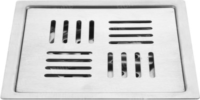 RUHE Floor Stainless Steel Push Down Strainer(15 cm Set of 1)
