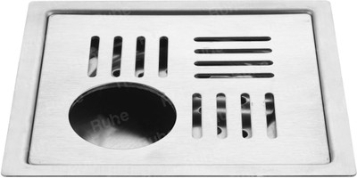 RUHE Floor Stainless Steel Push Down Strainer(12.7 cm Set of 1)