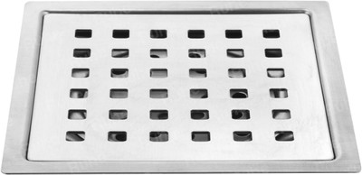 RUHE Floor Stainless Steel Push Down Strainer(12.7 cm Set of 1)